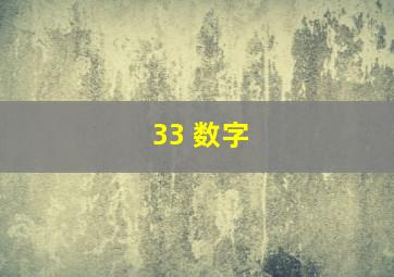 33 数字